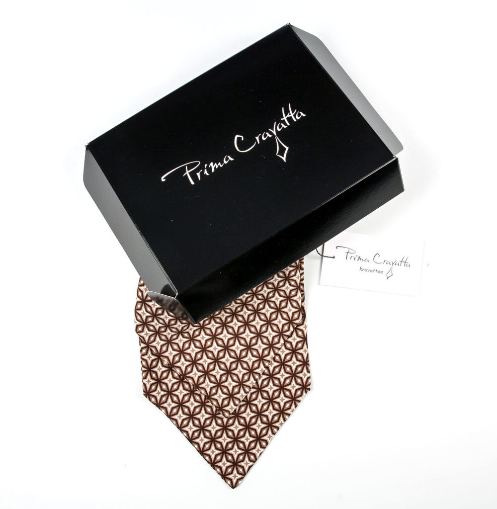 Prima Cravatta retromustriga kunstsiidist kravatt Lionel Logue