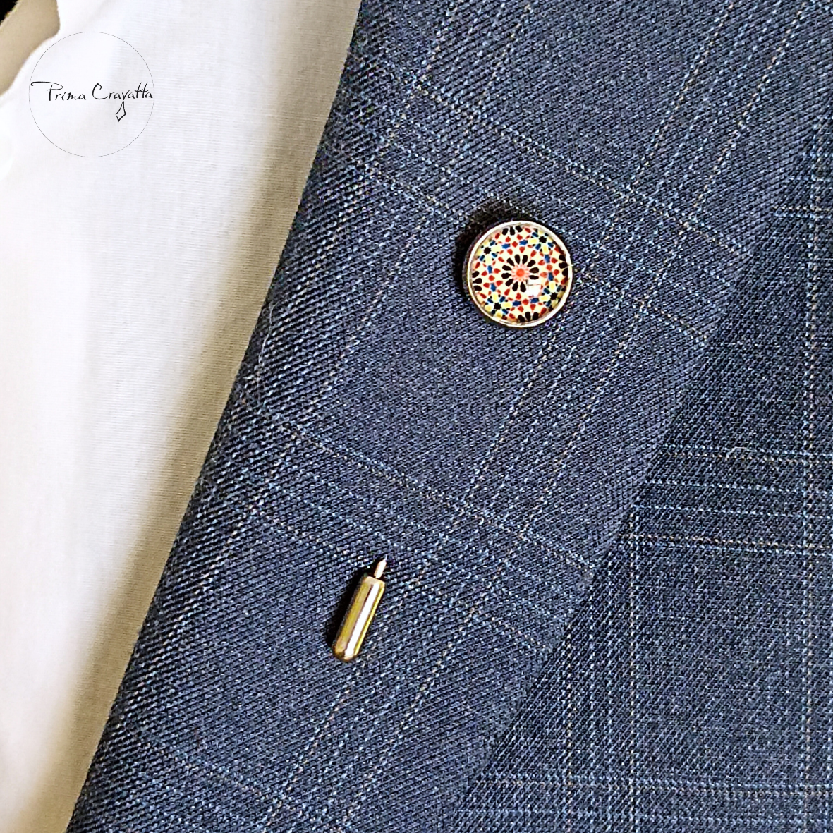 Klaaspärliga kravatinõel "Mosaiik"